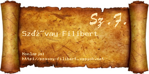Szávay Filibert névjegykártya